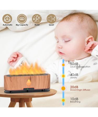 DreamHigh Flame Aroma Diffuser for Essential Oils - 250ml Ultrasonic Humidifier with 7-Color LED Light | Best Aroma & Fragrance Oil Diffuser - Buy Online on GoSupps.com