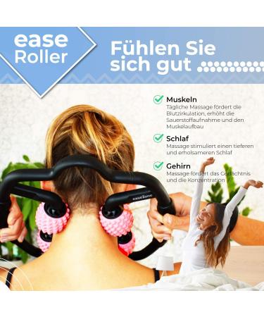 Ease Zone Muscle Massage Roller - Anti-Cellulite Self-Massage Device for Legs Thighs Calves Neck & Arms - Trigger Point & Fascia Relief - Buy Online on GoSupps.com