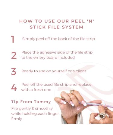 Tammy Taylor Peel 'N' Stick Finger Nail Files - 10 Pack Zebra 100 Grit Professional Acrylic Files - Buy Online on GoSupps.com