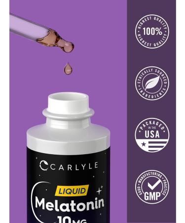 Carlyle Melatonin 10mg | 2 fl oz Liquid Drops | Berry Flavor | for Adults | Non-GMO Vegetarian Supplement - Buy Online on GoSupps.com