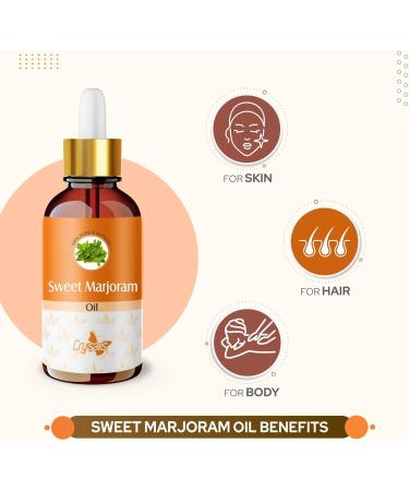 Crysalis Sweet marjoram (Origanum Majorana) Oil |100% Pure & Natural Undiluted Essential Oil- 100 ml with Dropper 100 ml (Pack of 1) - Buy Online on GoSupps.com