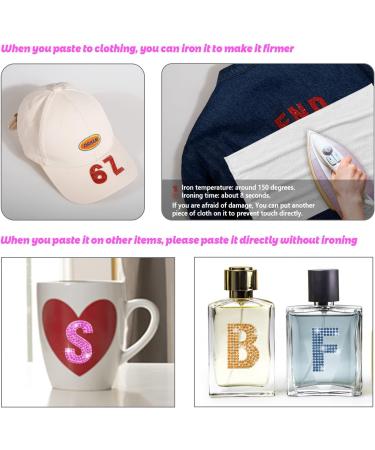 PRATIQUE Glitter Rhinestone Alphabet Letter Stickers - Pink Self-Adhesive DIY Craft Art Supplies - Buy Online on GoSupps.com