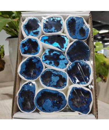 Natural Crystal Rough Natural Agate Geode Blue Aura Coated Druzy Agate Geode - Buy Online on GoSupps.com