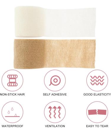 12 Rolls Flexible Adhesive Sports Elastic Wrap - Breathable Self Band Tape for Athletic Injury Care - Buy Online on GoSupps.com