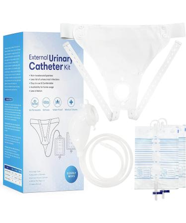 UrinMed External Catheter for Men for Home - Urine Collection System Male External Catheter - Bladder Control Devices for Men Bedridden with 2 Urine Bags (2000 ML) - Incontinence Management Kit
