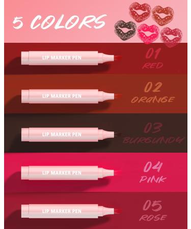  Lestpola waterproof matte lipstick marker burgundy hydrated tattoo lipstick long lasting liquid lipstick liquid lipstick highly pigmented lipstick transfer free lip gloss - Buy Online on GoSupps.com