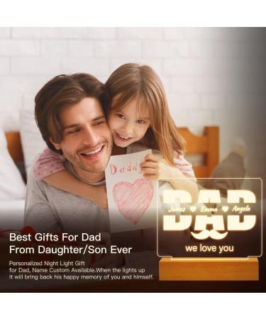 Buioata Gifts for Dad Personalized Gifts for Dad from Daughter Son Night Light Kids' Name Custom Dad Birthday Gifts Idea for Valentines Day Gifts Birthday Gifts for Dad For Dad-custom - Buy Online on GoSupps.com