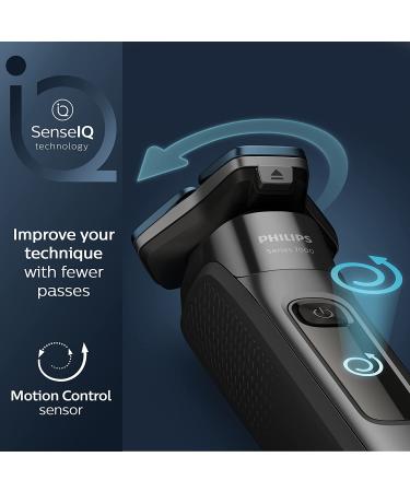 Philips Norelco Shaver 7500 with SenseIQ Technology - Wet & Dry Electric Shaver | Quick Clean Pod | Travel Case & Pop-up Trimmer - Buy Online on GoSupps.com