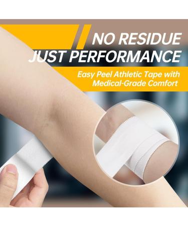 MuscleFix Athletic Tape - Ankle Wrist & Joint Protection | Easy-Tear Breathable Cotton | Best Adhesive Medical Tape for Athletes (5cm x 13.7m Red - Buy Online on GoSupps.com