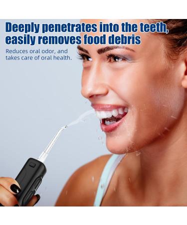 Sawgmore Mouth Shower - Electric Interdental Cleaner with 10 Pressure Levels 600ml Capacity 5 Nozzle Tips - Perfect Oral Irrigator for Home Use (Black) - International Shipping Available - Buy Online on GoSupps.com