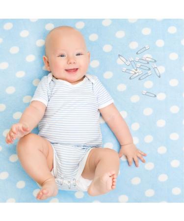 8pcs Stainless Steel Diaper Pins with Plastic Locking Head - Baby Cloth Diaper Safety Pins - Buy Online on GoSupps.com