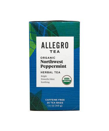 Allegro Tea Organic Northwest Peppermint Tea Bags - 20 ct | Pure and Refreshing - Buy Online on GoSupps.com
