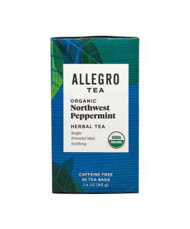 Allegro Tea, Organic Northwest Peppermint Tea Bags, 20 ct