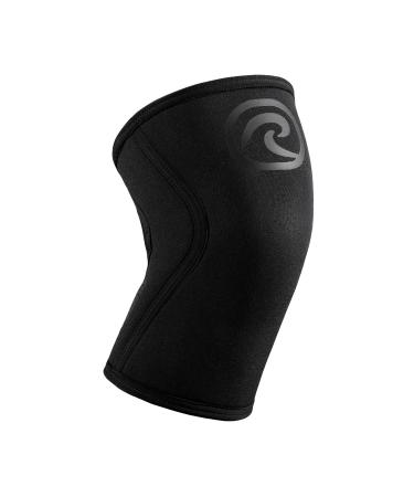 Reh band Kniebandage for Kraftsport & Fitness - Kniebandage 7mm neoprene flexible & non -slip Knee Sleeve for men & women carbon/black - 1 piece L