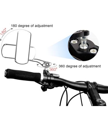 Jeemitery Bicycle Mirror A Pair of 360Rotation Back Rearview Mirror Handlebar Wide Angle Bike Mirror-Black - Buy Online on GoSupps.com