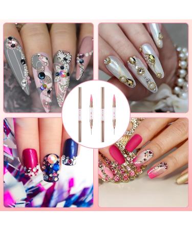 Dual-Ended Rhinestones Dotting Pen Set - 2 Pieces Mabor Nail Point Picker for DIY Nail Design & Strass Applications - Buy Online on GoSupps.com