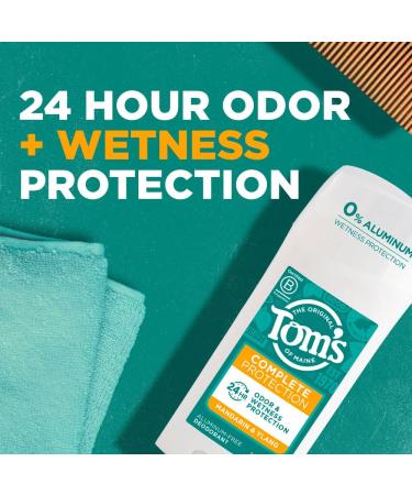 Tom's of Maine Complete Protection Deodorant 3-Pack - Mandarin & Ylang 2.25oz - Buy Online on GoSupps.com
