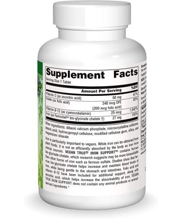 Source Naturals Vegan True Iron Support - 180 Tablets for Optimal Health - Buy Online on GoSupps.com