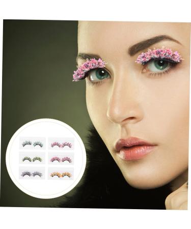 minkissy 6 Pairs Sequin False Eyelashes Sequin Lashes Luminous Glitter Lashes 3d Fake Lashes Glow in The Dark Makeup Lashes with Butterflies European and American Miss Tool Artificial Fiber - Buy Online on GoSupps.com
