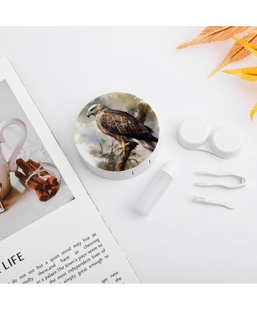 Watercolor Hawk Contact Lens Case - Portable Travel Storage Box for Contact Lenses - Buy Online on GoSupps.com