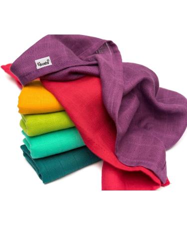 Divata Bunte Mini Mulltuch Set - 6 Rainbow Baby Spitting Towels Oeko-Tex Certified 35x35 cm - Perfect for International Shipping - Buy Online on GoSupps.com