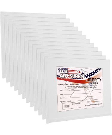 US Art Supply 6 X 6 inch Professional Artist Quality Acid Free Canvas Panel  Boards 12-Pack (1 Full Case of 12 Single Canvas Panel Boards) 12 6 x 6