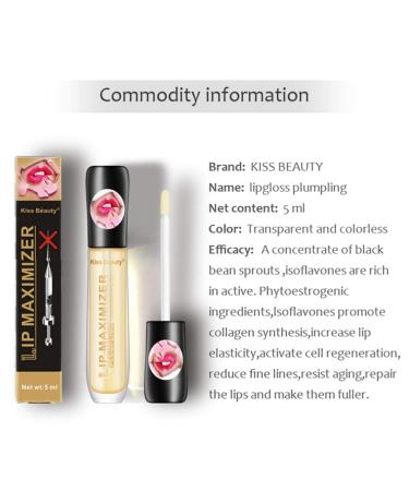 Shiny & Nourishing Lip Gloss - High Shine Moisturizing Lip Plumper for Full-Looking Lips | Natural Makeup & Transparent Lip Oil - Buy Online on GoSupps.com