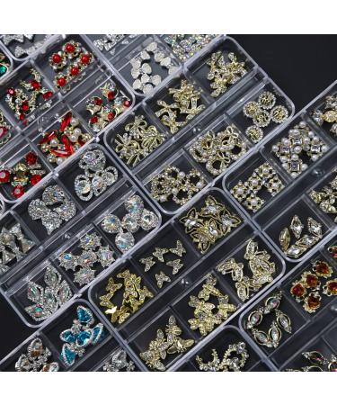 JERCLITY 30-Piece 3D Luxury Gold Nail Charms Red Rhinestones for Nails - Nail Art Decoration Accessories - Buy Online on GoSupps.com
