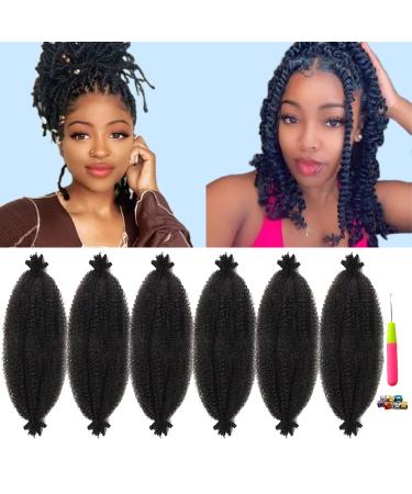 Marley Twist Braiding Hair 12 Inch Marley Hair for Faux Locs Spring Twist Hair Passion Twist Hair Butterfly Locs Crochet Hair for Black Women Springy Afro Twist Hair Kinky Curly Braiding Hair Cuban Twist Hair Extensions(...