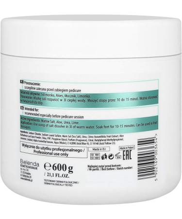 Bielenda Professional Foot Bath Salt White Lime & Mint 600g - Relaxing Foot Soak for Home Spa | International Shipping - Buy Online on GoSupps.com