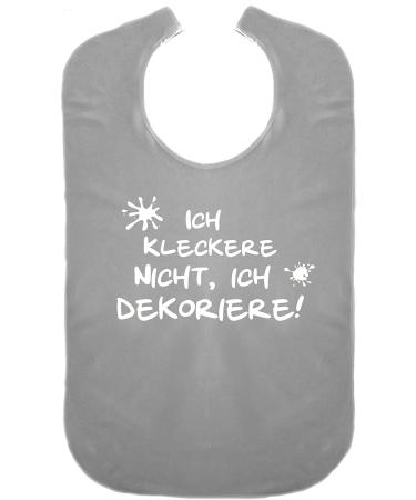I Don't Spill I Decorate - Funny Adult Bib Apron | Waterproof Gift for Pensioners - ID: 002 Gray - Buy Online on GoSupps.com