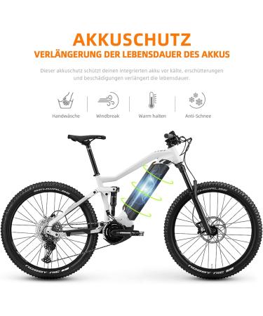 Anzome eBike Battery Protective Cover - 30-41 cm | Extend Battery Life & Protect Against Cold & Dirt for Bosch Haibike KTM Cube | Essential eBike Accessories - Buy Online on GoSupps.com