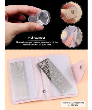 Shop Ebanku 6PC Nail Stamp Template Set - Christmas Tree Snowflakes & Reindeer Nail Art Plates with Stamp Scraper & Storage Bag - International Shipping Available - Buy Online on GoSupps.com