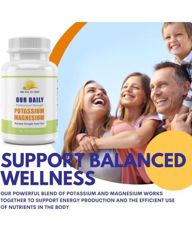 Daily Vites Magnesium Potassium Complex - 90 Capsules for Vascular Health & Leg Cramp Relief - Buy Online on GoSupps.com