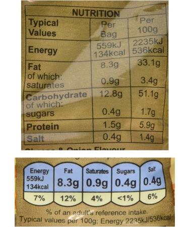 Seabrook Cheese & Onion Flavour 6 x 25g - Buy Online on GoSupps.com