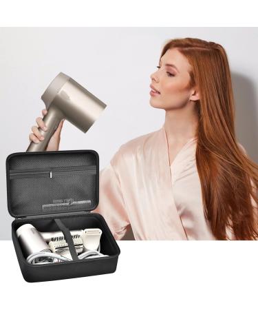 Hair Dryer Case Holder for Shark HD112BRN - Black Storage Pouch for Dyson & Shark Flexstyle Styler - Includes Concentrator and Clips - Full Black Design - Buy Online on GoSupps.com