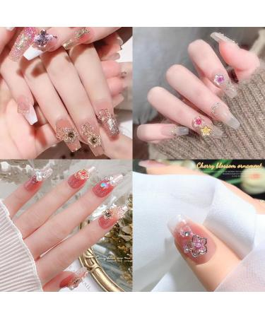 100Pcs Flower Nail Charms | 3D Resin Gems for Nail Art | DIY Manicure Decor | Mixed Color Spring Blossoms - Buy Online on GoSupps.com