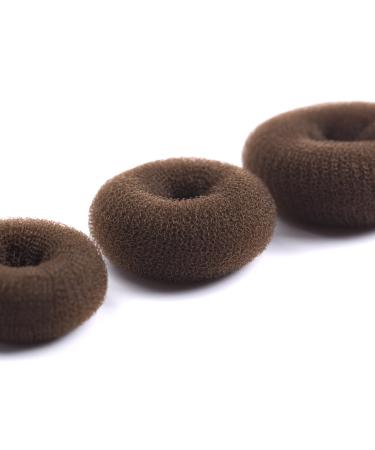 AJOY 3-Piece Hair Bun Maker Set for Kids - Small, Medium, Large | Ballet Bun Net for Girls - Toddler Hair Form - Brown - Buy Online on GoSupps.com