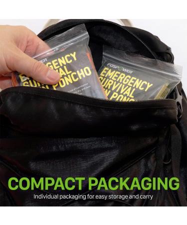FosPower Emergency Waterproof Rain Poncho (4 Pack) Reusable Thermal Blanket Lightweight Weather Resistant Raincoat with Hood for Camping Accessories  Outdoors  Emergency Kit Supplies  Essential - Buy Online on GoSupps.com