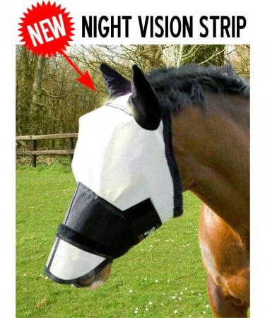 Gee Tac Fly Mask Heavy Duty Eye Clearance White Reflects UV Sun Light - FULL - Buy Online on GoSupps.com