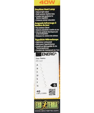 Exo Terra Daytime Heat Lamp 40 Watt - Pack of 2 | Ideal for Reptile & Pet Habitats | International Shipping Available - Buy Online on GoSupps.com