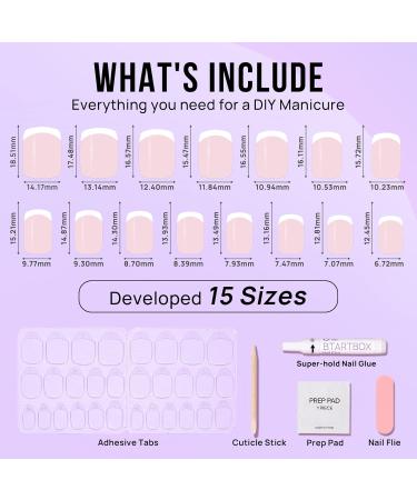 Bartbox French Press On Nails - Short Square Artificial Nails (30 pcs) with Glue | Pink-71 - Perfect for Women & Girls - Buy Online on GoSupps.com