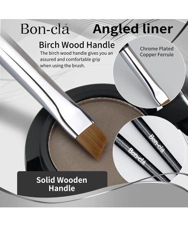 Bon-cl Fine Angled Eyeliner Brush - Professional Makeup Tool for Gel, Liquid, Cream, and Powder Eye Cosmetics - Golden Handle - Buy Online on GoSupps.com