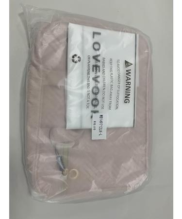 LOVEVOOK Waterproof Hanging Travel Toiletry Bag for Women - Pink Cosmetic Organizer with Hook - Buy Online on GoSupps.com