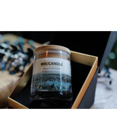 Buy WIS/CANDLE Aquamarine Crystal Aromatherapy Candle for Healing & Relaxation - Perfect for Home & Office - Buy Online on GoSupps.com