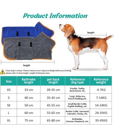 Leapbeast XL Dog Blanket - Quick-Dry Velcro Fastener Adjustable Straps | Highly Absorbent Gray Microfleece for Ultimate Comfort - Buy Online on GoSupps.com
