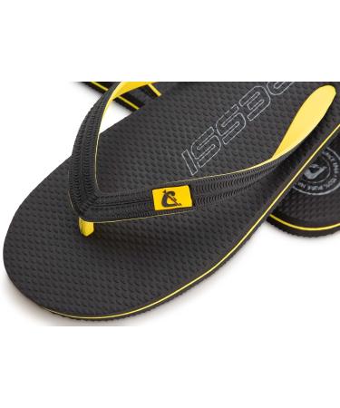 CRESSI Leaf Flip Flop - Unisex Black & Yellow Beach & Pool Footwear 45/46 EU - International Shipping Available - Buy Online on GoSupps.com