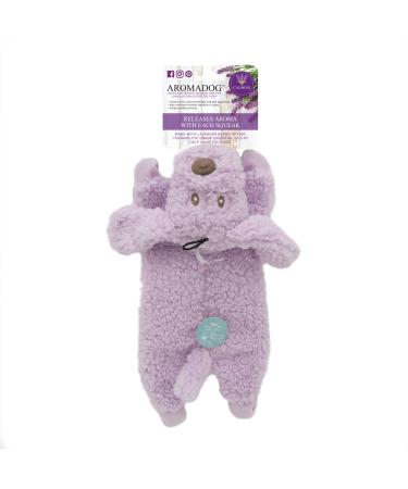 AROMADOG Rosewood Calm Fleece Laying Down Dog Toy with Calming Lavendar Blend Essential Oils