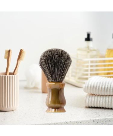 Fenteer Men's Handmade Shaving Brush - Soft Resin Grip Ideal for Cream & Beard Grooming - Perfect Father's Day Gift - Buy Online on GoSupps.com