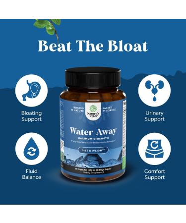Bundle of Water Away Herbal Diuretic High Strength - Fluid Retention Supplement with Dandelion Leaf Extract & Green Tea and Sugar Free Magnesium Glycinate Chewable with Glycinate Taurate & Citrate - Buy Online on GoSupps.com